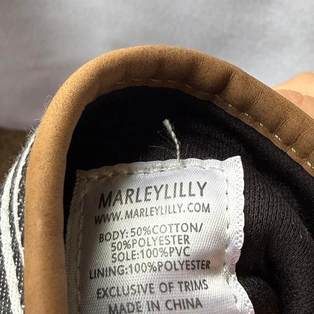 Marleylilly Duck Boots Womens Size 6 Striped Navy White Black Rubber Rain Boots